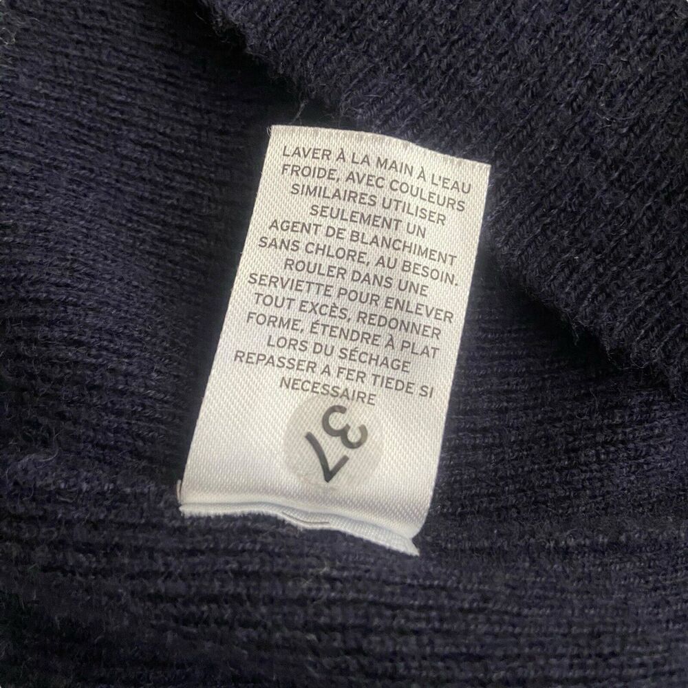 Hinge Women’s Wool Blend Blue Grey Knit Pullover Sweater Size S Cozycore - Picture 11 of 11